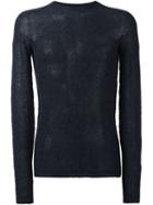 Laneus Crew Neck Jumper, Men's, Size: 46, Black, Alpaca/wool/polyamide