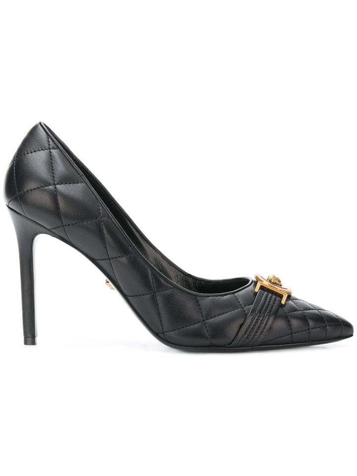 Versace Medusa Quilted Pumps - Black