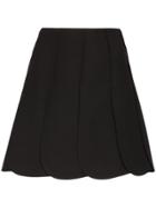 Valentino Petal Pleated Mini-skirt - Black