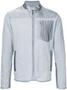 Kent & Curwen Contrat Panel Zip Cardigan, Men's, Size: Large, Grey, Polyester/nylon