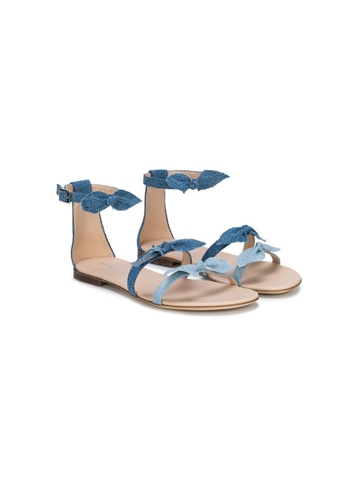 Florens Denim Knotted Sandals - Blue