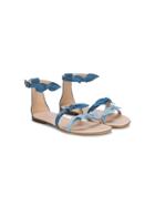 Florens Denim Knotted Sandals - Blue