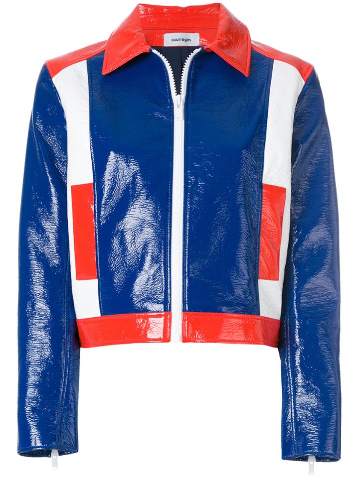 Courrèges Colour Block Jacket - Blue
