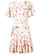 Michael Kors Collection Floral Belted Dress - Neutrals