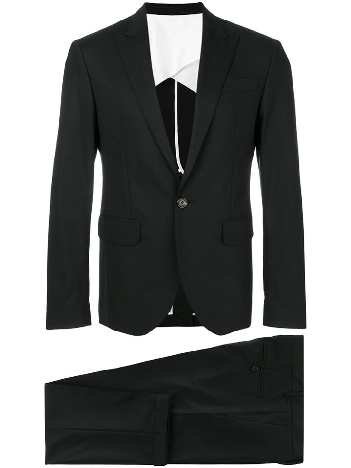 Dsquared2 Two-piece Peaked Lapel Suit - Black
