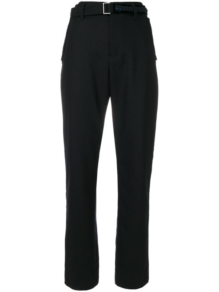Sacai Cropped Tailored Trousers - Blue