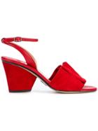 Paul Andrew Open-toe Ruffle Sandals - Red