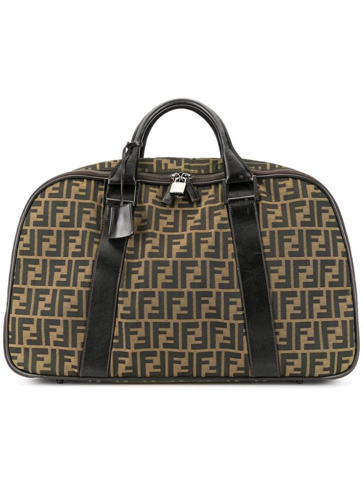 Fendi Vintage Zucca Pattern Travel Hand Bag - Brown