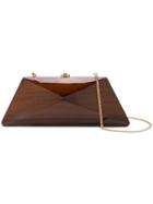 Rocio Square Shaped Clutch Bag - Brown