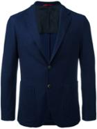 Fay Two Button Blazer, Men's, Size: 52, Blue, Cotton/polyester