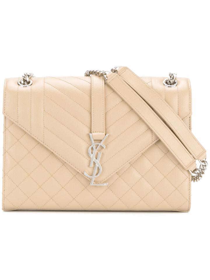 Saint Laurent Medium Envelope Bag - Nude & Neutrals