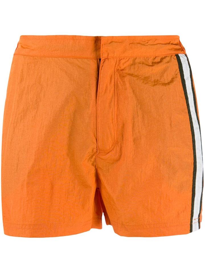 Islang Stripe Detail Swim Shorts - Orange