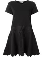 See By Chloé Shortsleeved Flared Dress, Women's, Size: Large, Black, Cotton