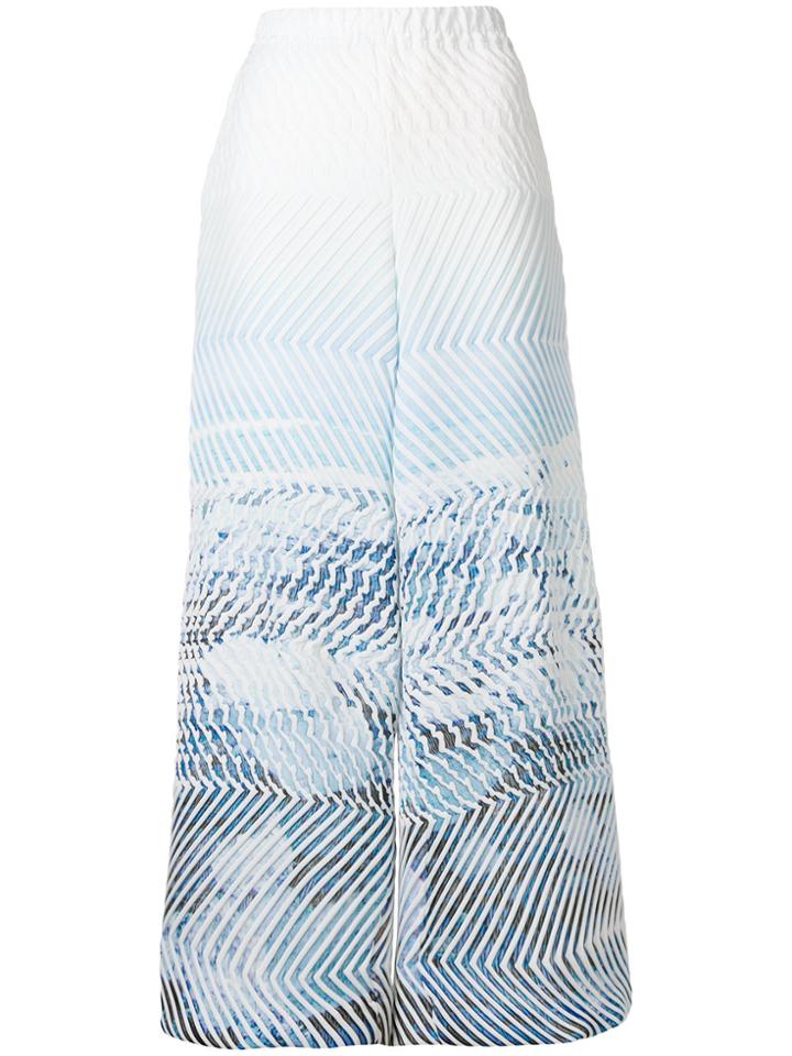 Issey Miyake Textured Printed Trousers - Blue