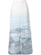 Issey Miyake Textured Printed Trousers - Blue