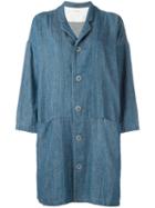 Plantation Oversized Pockets Denim Coat, Women's, Size: Small, Blue, Cotton
