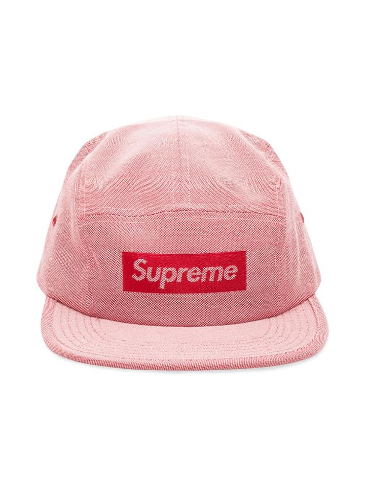 Supreme Jacquard Logo Camp Cap - Red