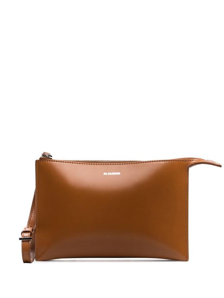 Jil Sander Tootie Clutch - Brown
