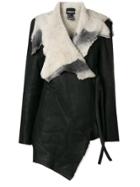 Ann Demeulemeester Wrap Around Leather Jacket - Black