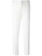 Ermanno Scervino Slim-fit Tailored Cropped Trousers, Women's, Size: 44, White, Acetate/cupro/viscose