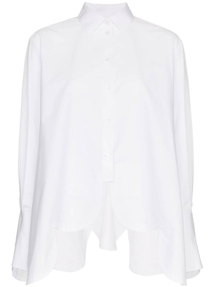 Valentino Scallop Edge Cotton Shirt - White