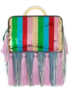 The Volon Tassel And Fringe Detail Clutch - Multicolour