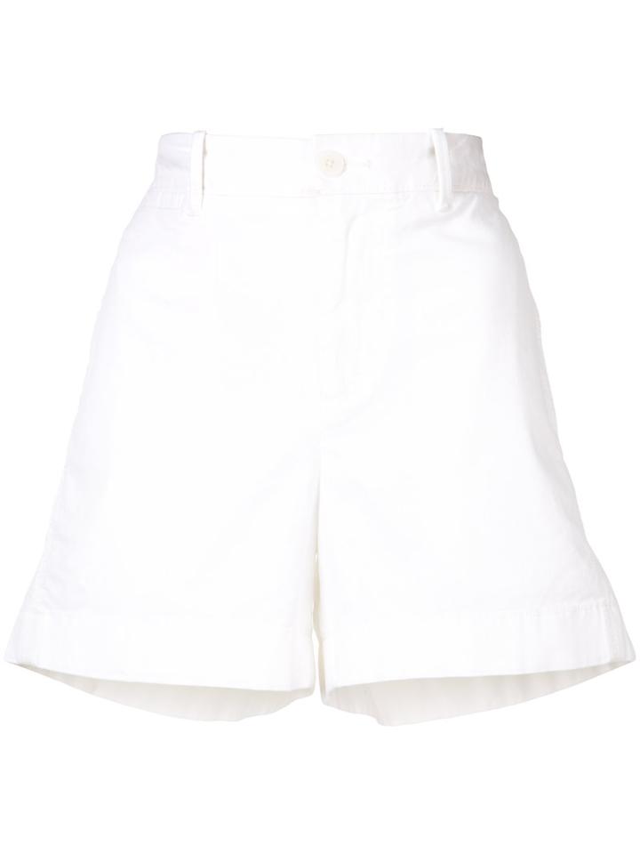 Vince - High-rise Mini Shorts - Women - Spandex/elastane/viscose - 8, White, Spandex/elastane/viscose