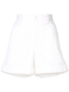 Vince - High-rise Mini Shorts - Women - Spandex/elastane/viscose - 8, White, Spandex/elastane/viscose