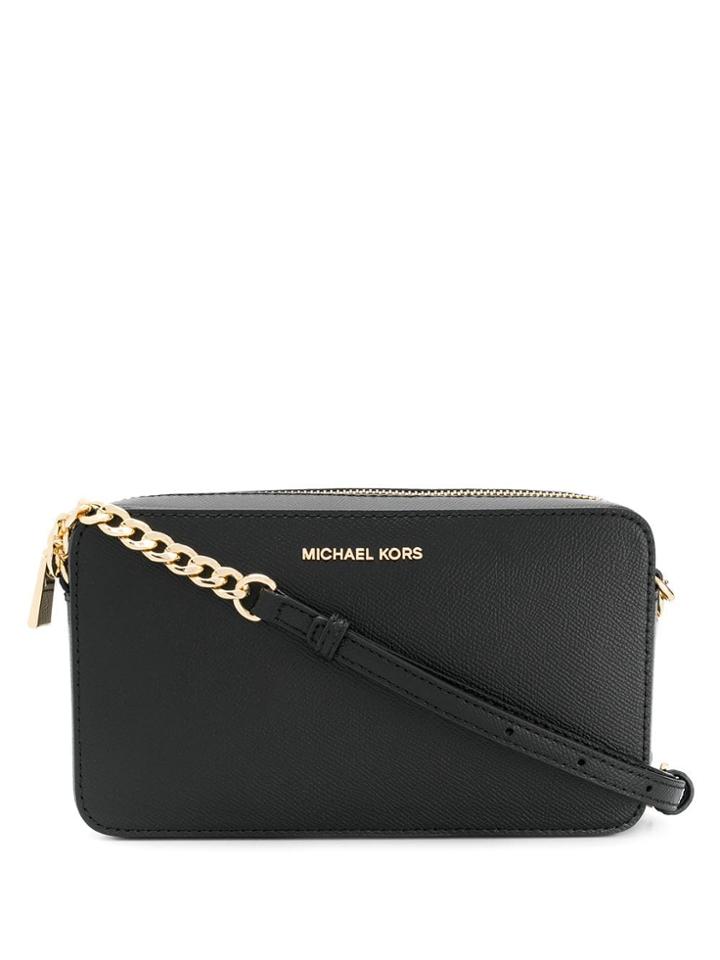 Michael Michael Kors Logo Plaque Crossbody Bag - Black