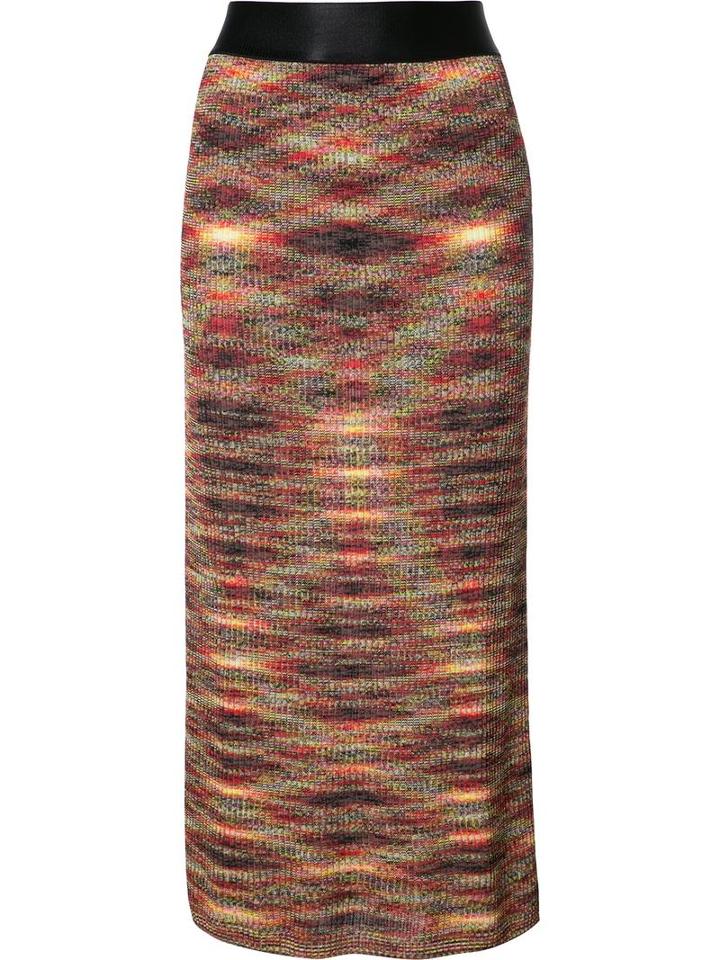 Ellery Knitted Pencil Skirt, Women's, Size: Xs, Red, Rayon