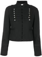 Red Valentino Cropped Braided Military Jacket - Black