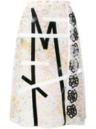 Christopher Kane Lace Embroidered Midi Skirt, Women's, Size: 42, Nude/neutrals, Nylon/viscose