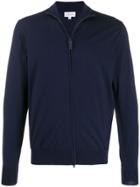 Brioni High-neck Zipped Front Cardigan - Blue