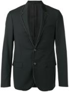 Lanvin - Grosgrain Trimmed Blazer - Men - Cupro/mohair/wool - 52, Blue, Cupro/mohair/wool