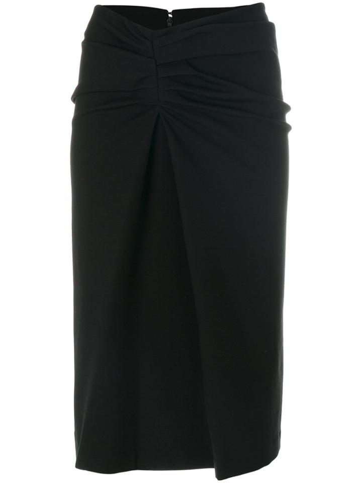 Dondup Ruched Midi Skirt - Black