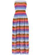 Cecilia Prado Amanda Knit Midi Dress - Yellow & Orange