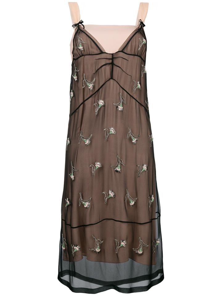 No21 Embellished Sleeveless Dress - Black
