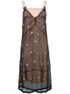 No21 Embellished Sleeveless Dress - Black