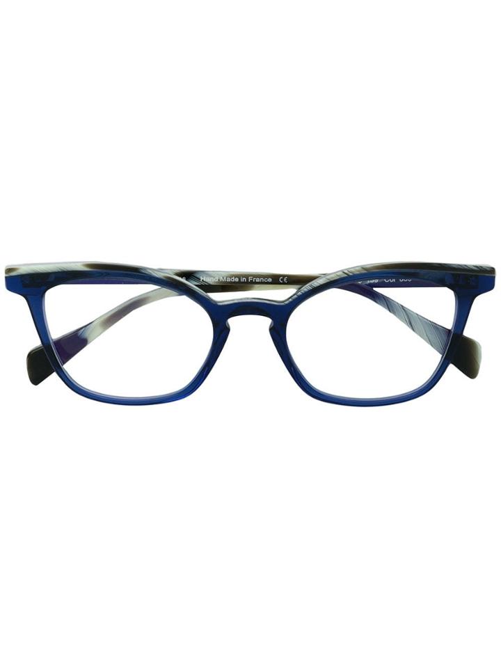 Face À Face Low Cat-eye Glasses - Black