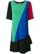 Boutique Moschino Panelled Ruffle Dress, Women's, Size: 42, Polyester/triacetate