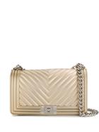 Marc Ellis Foldover Top Chain Crossbody Bag - Gold