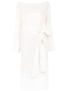 Gloria Coelho Midi Straight Fit Dress - White