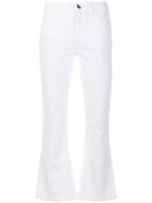Twin-set Cropped Flared Jeans - White