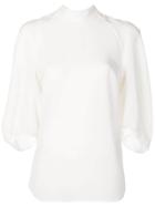 Prada Bishop Sleeve Blouse - White