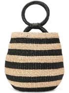 Aranaz Raffia Striped Tote - Do Not Use - Beige