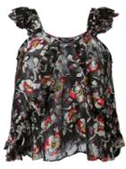 Isabel Marant - Piety Top - Women - Silk/polyester - 36, Women's, Black, Silk/polyester