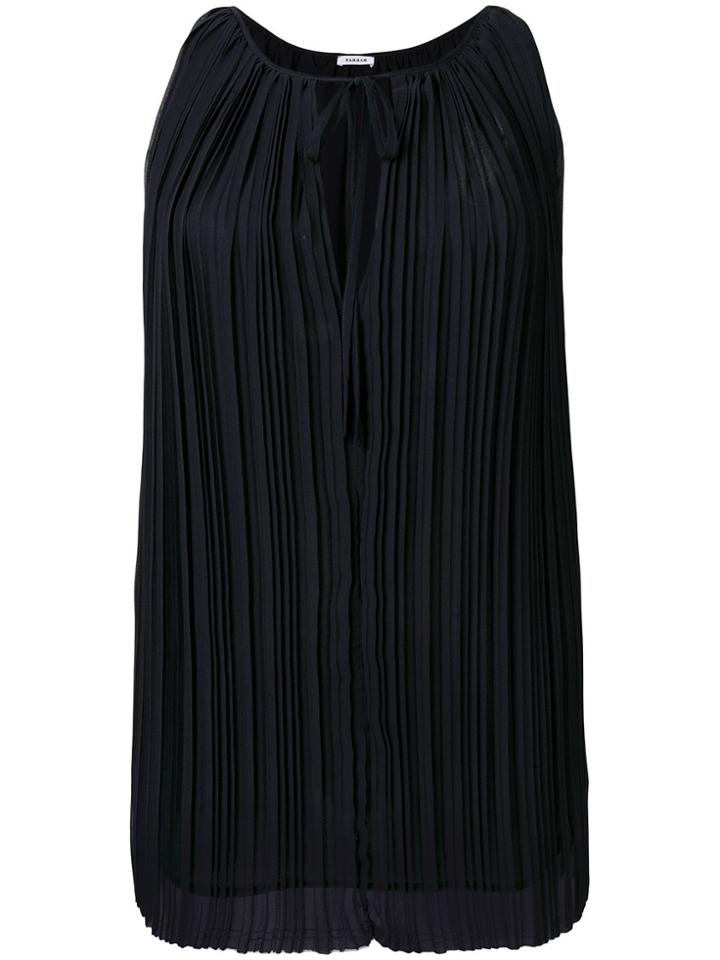 P.a.r.o.s.h. Sleeveless Pleated Blouse - Black