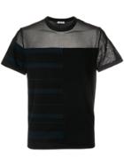 Dirk Bikkembergs Sheer Panelled T-shirt - Black