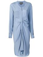 Roberta Furlanetto Draped Midi Dress - Blue