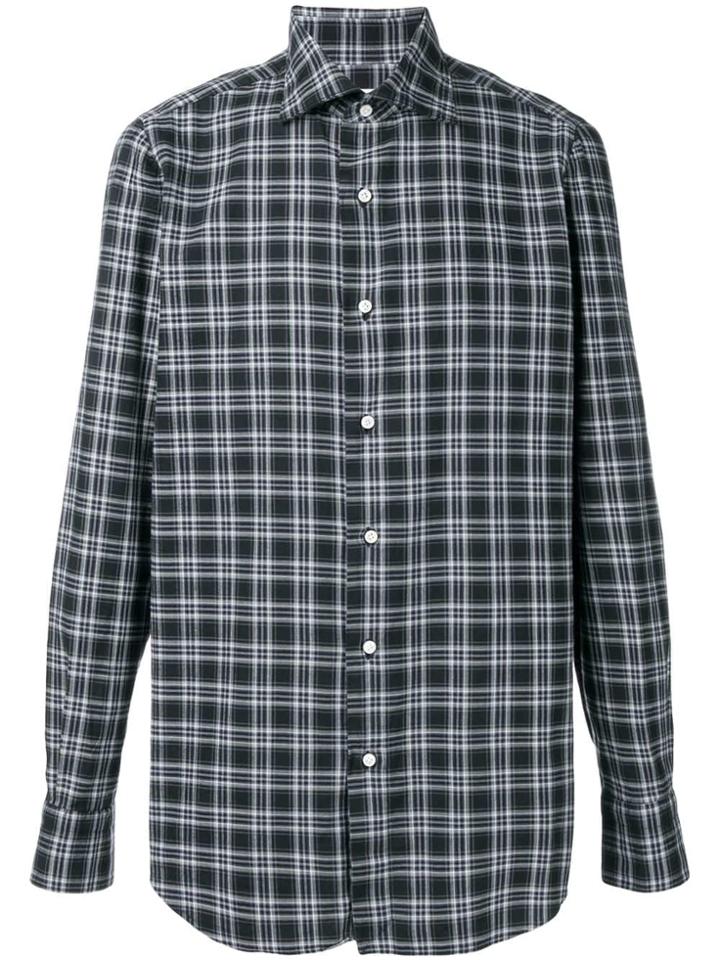 Finamore 1925 Napoli Checked Shirt - Black